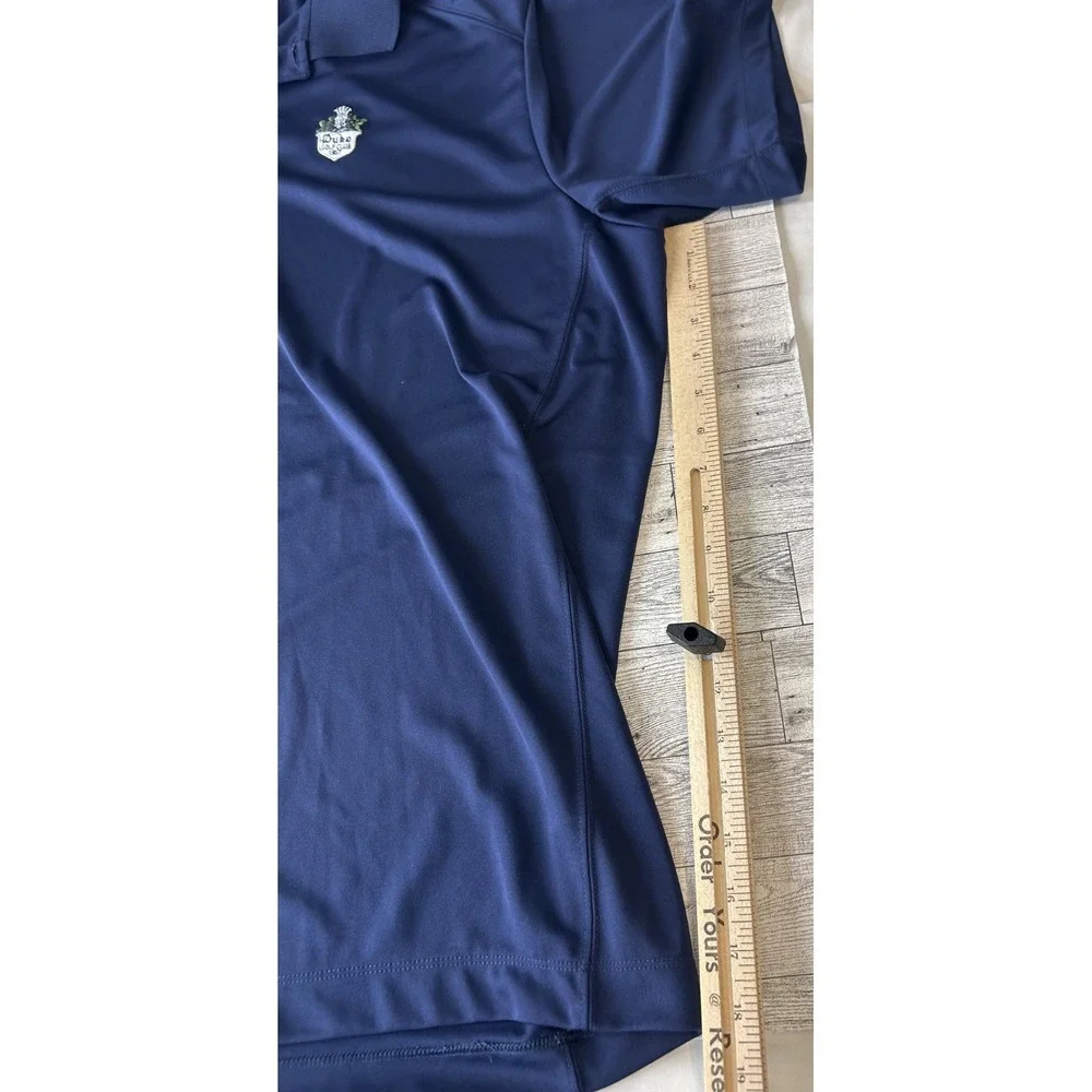 Nike Golf Tour Performance Dri-FIT Shirt Mens XXL Navy Blue Duke Golf Club Polo